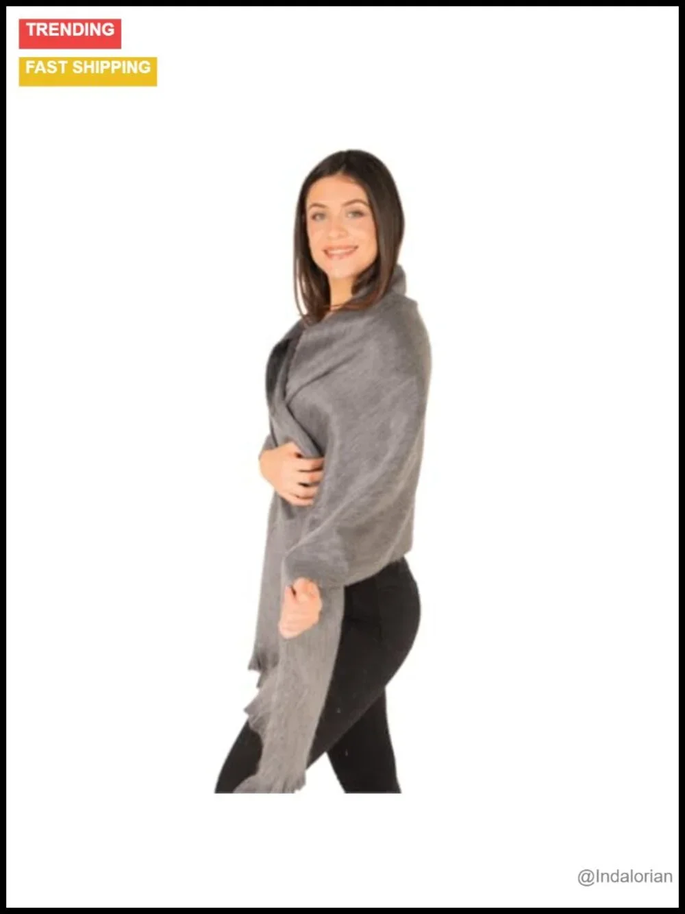 Alpaca Wool Shawl Wrap - Unisex Fashion Blanket